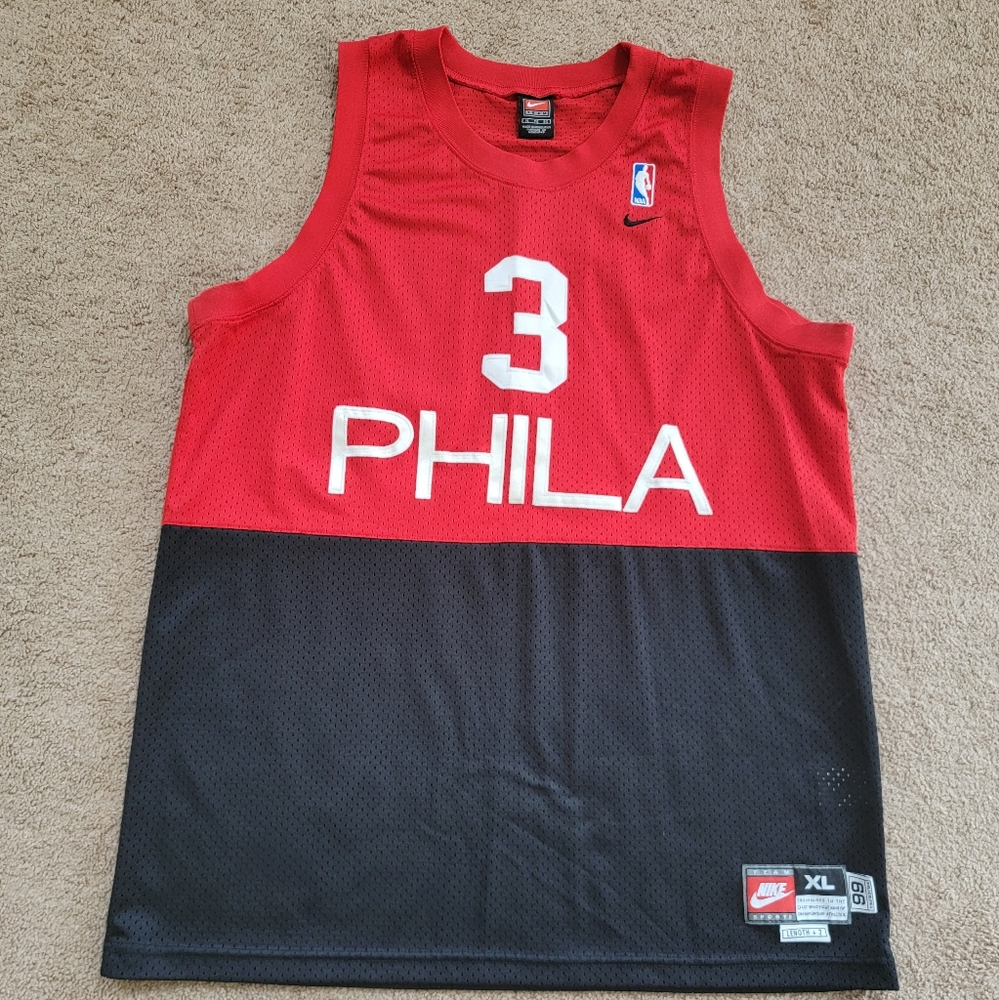 Allen Iverson Philadelphia 76ers NBA Nike 1966 Rewind Jersey Men's Size XL